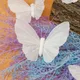 6pc Simulation feather butterfly wedding photography white terrace and balcony decoration decoration