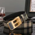 High Quality Designers Mens belt Luxury Brand Famous Male Belts B Buckle Canvas Genuine Leather