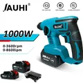 JAUHI 1000W 8600IMP Rechargeable Electric Hammer Cordless Multifunction Hammer Impact Drill Power