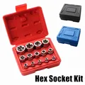 14PCS Female E Star Torx Socket Set E4-E24 E-Torx External Hex Socket Insert Nut Hex Socket Set Hand