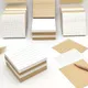 3 Packs Kraft Paper Sticky Note Pad Memo Note Pad With Grids Lines Perfect for Memo Notes&