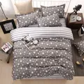 Classic bedding set 5 size grey blue flower bed linens 4pcs/set duvet cover set Pastoral bed sheet