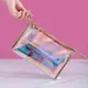 Travel Women Makeup Case Bathroom Make Up Organizer Waterproof Transparent Laser Cosmetic Bag