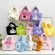 Sanrio Plush Handbag Cute Kulomi Bag My Melody Plush Toys Cute Cinnamoroll Storage Tote Bags Women