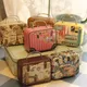 Vintage Suitcase Shape Metal Candy Storage Box Wedding Favor Tin Cable Organizer Container Tin Boxes