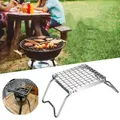 Folding Campfire Grill Portable Stainless Steel Camping Grill Grate Gas Stove Stand Multifunctional