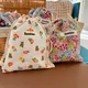 Printed Flower Mommy Bag Baby Diaper Bag Cotton Nappy String Pocket Stroller Carry Pack Travel