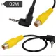 Right Angle TRRS 2.5 Male RCA Female Adapter Line Cable For GPS Video AV input reverse camera 2.5