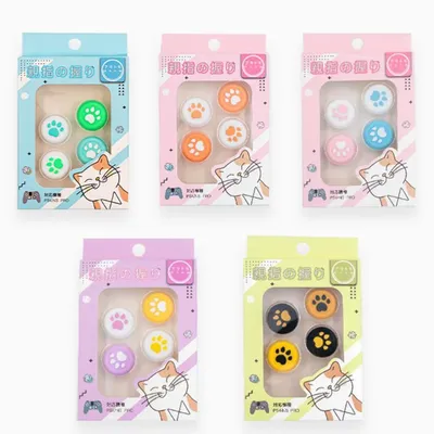 Thumb Stick Grip Cat Paw Cap Joystick Cover For Sony Playstation PS 5 4/3 PS4/PS3/Xbox 360 One/Switch Pro Controller Case
