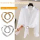 Fashion Corner Hem Waist Knotted Brooches Crystal Pearl Metal Hijab Scarf Ring Button Shirt T-shirt