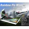 RC Plane EPP Kit Airplane Model DW HOBBY Rainbow Fly Wing 1000mm Wingspan Tail push version RC