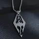 Gothic Witchcraft Dragon Pendants Satan Viking Wolf Owl Wizard Necklace Stainless Steel Goth Dragon