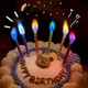 6pcs/12pcs Environmentally Friendly Color Frame Candles Novelty Decorations Cake Candles Super