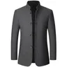 Male Slim Fit Blazers Jackets Blazers Coats Men Cashmere Blazers Suits Jackets Stand-up Collar