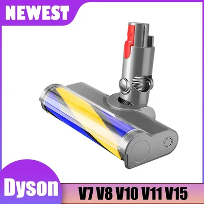 Upgraded Soft Brush Head For Dyson V6 V7 V8 V10 V11 V15 V10 Slim V12 Cordless Vacuum Cleaners with Green LED Light for Home