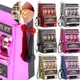 Fashion Mini Fruit Machine Keychain Game Winning Best Friend Gift Toy Key Holder Coin Games Console