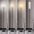 Nordic LED Floor Lamp for Cloth Lampshade Living Room Decor Indoor Lighting Standing Lights Bedroom