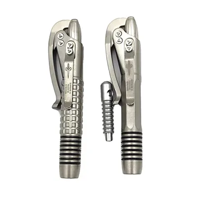 Microtech Titanium alloy Siphon Pen Tactical Pen Camping Multi-functional Self-defense Break Windows Pen Signature Pen For Man