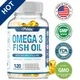 Omega 3 Fish Oil Capsules Triple Action EPA & DHA - Supports Brain Skin Eyes Joints and Heart