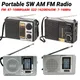 AM FM SW Radio Portable LED Flashlight Radio Solar Emergency Weather Radio Bluetooth-compatible 5.0
