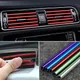 10PCS Car Styling Mouldings Air Outlet Trim Strip Auto Air Vent Grilles Rim Trim Cars Decoration