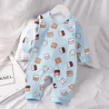 Baby Romper Soft Cotton Baby Boy Jumpsuit Cute Cartoon Printed Baby Girl Jumpsuit 0-18M Baby Romper