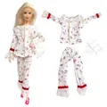 NK 1 Set Lingerie Pajamas Bedroom Clothes for Barbie Doll Outfit Long Bathrobe Clothes 1/6 BJD Dolls