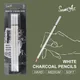 SeamiArt 3Pcs White Soft/Medium/Hard Charcoal Pencil for Sketch Carbon Pen Sketch Art Tools Office