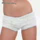 Maemukilabe Kawaii Lace Ruffle Safe Shorts Panties Sweet Girl Multi-layers Mesh Sheer Pettipants