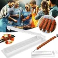 Row Kebab Maker BBQ Meat Skewer Machine Kebab Press Maker Reusable Plastic BBQ Skewer Maker Kebab