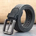 Canvas Tactical Belt For Men Luxury Metal Pin Buckle Army Nylon Braid Belts For Male High Quality