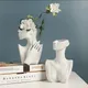 Ceramic Body Vase European Creative Ceramic Face Vase Modern Table Decorative Flower Vases Office