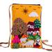 Valley Home,'Andean Shepherdess Scene Cotton Blend Appliqué Shoulder Bag'