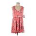 Terra & Sky Casual Dress - Mini V-Neck Sleeveless: Pink Dresses - New - Women's Size 0X
