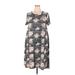 Lularoe Casual Dress - Shift: Black Print Dresses - Women's Size 2X