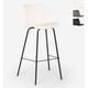 Superstool - Tabouret de bar haut en velours design moderne Dett Couleur: Blanc