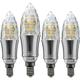 Memkey - Lot de 4 Ampoule led en Forme de Bougie E14 12W, Équivalent 100W Ampoule Incandescente,