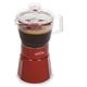 La cafetiere, Verona Machine à café en verre, rouge, 6 tasses, dans un coffret cadeau de