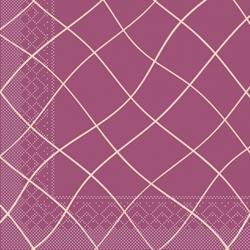 Recycled Tissue Serviette Louis Waves in Beere, 33 x 33 cm, 100 Stück - Mank