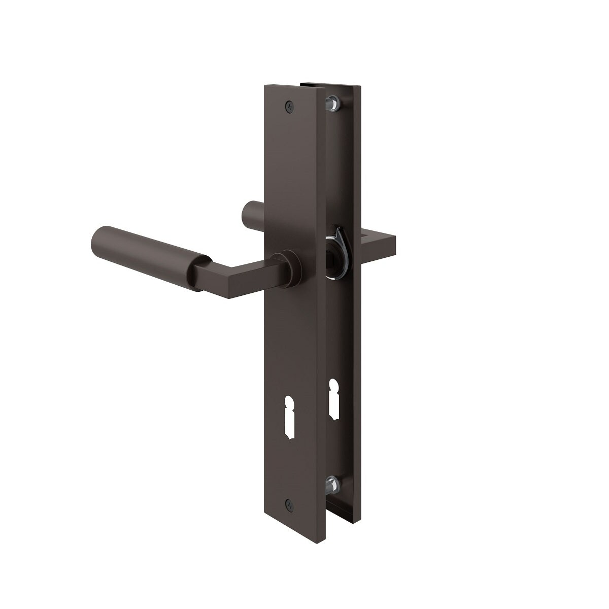 MS Beschläge Langschildgarnitur Zamak Türdrücker Baustil Türbeschlag Anthrazit Buntbart 8/72 Image