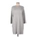 Banana Republic Casual Dress - Sweater Dress: Gray Marled Dresses - Women's Size Large