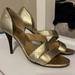 Michael Kors Shoes | Michael Kors Gold Snakeskin Heels | Color: Gold | Size: 6.5