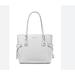 Michael Kors Bags | Michael Kors Voyager East West Logo Leather Medium Women's Tote Bag - White | Color: White | Size: Medium