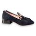 Anthropologie Shoes | Anthropologie Ad & Daughters Black Nude Calf Hair Square Toe Heeled Loafer | Color: Black/Cream | Size: 7.5