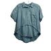 Free People Tops | Free People Womens Shirt Size Xs Blue Oversized High Low Linen Blend Boho Collar | Color: Blue | Size: Xs