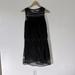 Madewell Dresses | Madewell Dress Black Sheer Overlay Slip Tank Ducksheer Embroidered, Size 00 | Color: Black | Size: 00
