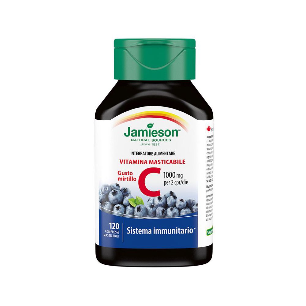 Jamieson Vitamina C 1000 Mirtillo 120 Compresse Masticabili pz mastica