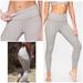 Athleta Pants & Jumpsuits | Euc Athleta High Rise Chaturanga Jacquard Leggings Yoga Lounge Workout Pant M | Color: Cream/Gray | Size: M