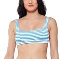 Jessica Simpson Swim | $58 Jessica Simpson Womens Standard Mix & Match Stripe Print Bikini Top Medium | Color: Blue/White | Size: M