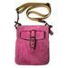 Coach Bags | Coach | Pink Brown Suede Leather Messenger Crossbody Swingpack Bag Purse | Color: Brown/Pink | Size: Os
